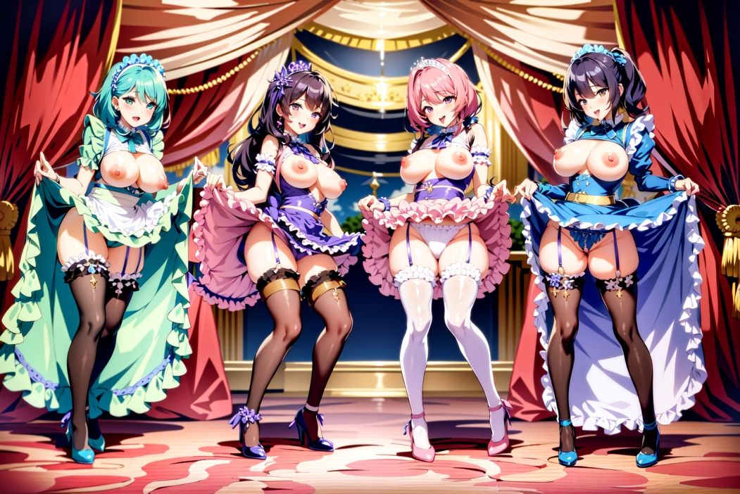 スカートたくし上げイラスト集 メイド4人編（drer）4