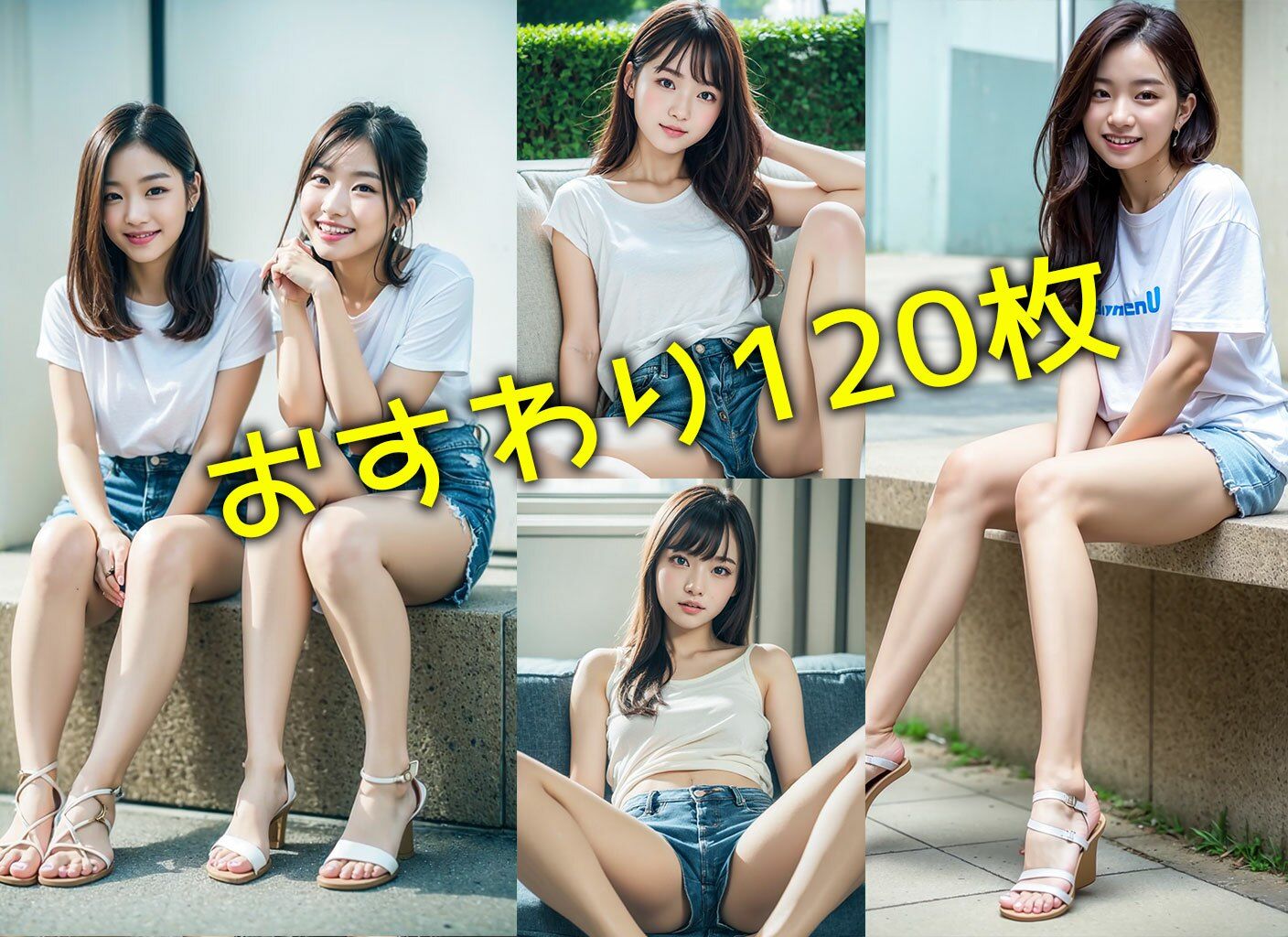 デニムミニショートパンツ美脚フェチマニア500枚 大好きな女子大生の日常の姿3