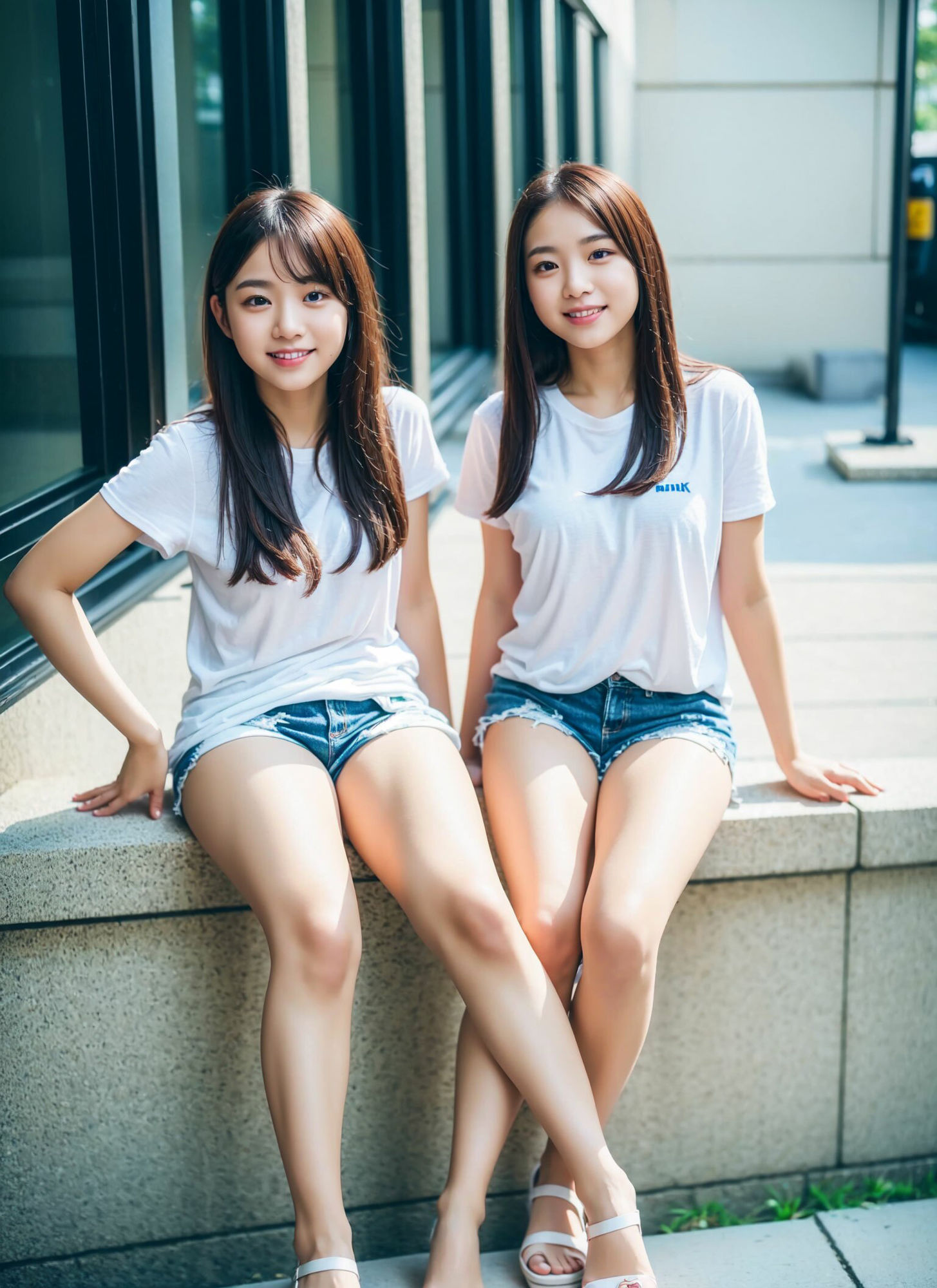 デニムミニショートパンツ美脚フェチマニア500枚 大好きな女子大生の日常の姿6