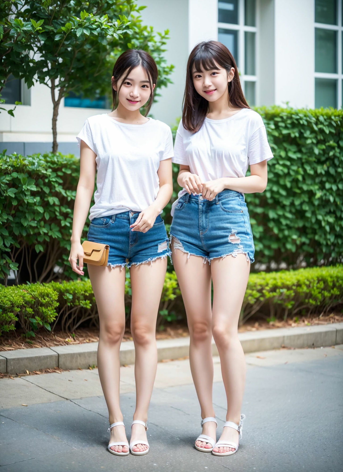 デニムミニショートパンツ美脚フェチマニア500枚 大好きな女子大生の日常の姿8