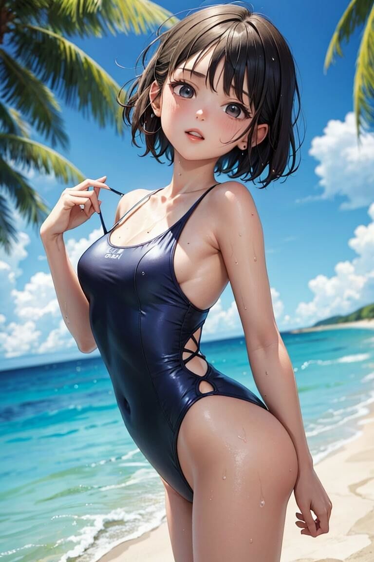 ワンピ水着少女サンシャイン2