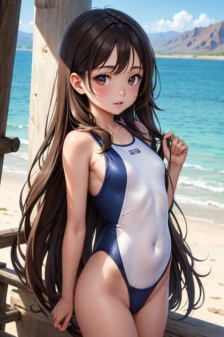 ワンピ水着少女サンシャイン5