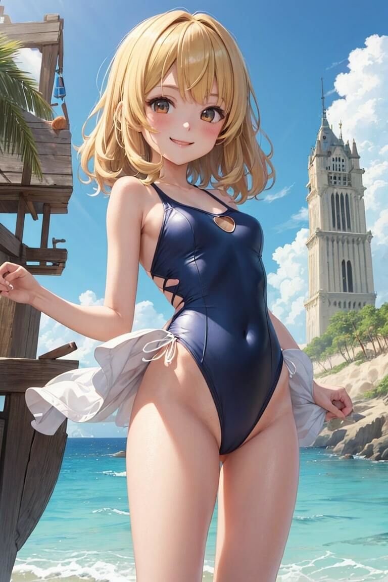 ワンピ水着少女サンシャイン6