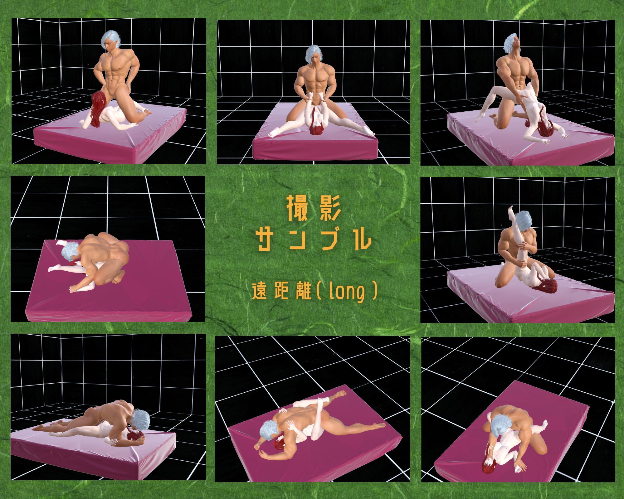 作画資料に使える！エロ漫画用3Dポーズ集 Vol.002 【 正常位編 】 作成イメージ : 〜異世界転移した社畜OLと隠れ鬼畜なイケメン筋肉王子〜3