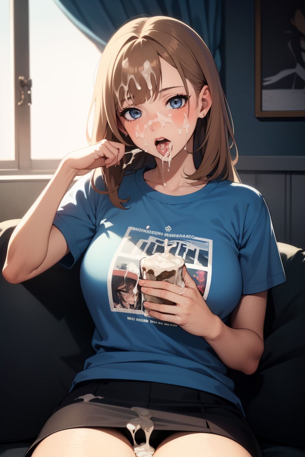 可愛い女の子がぶっかけされちゃうイライライラスト集 （Tシャツ編）3