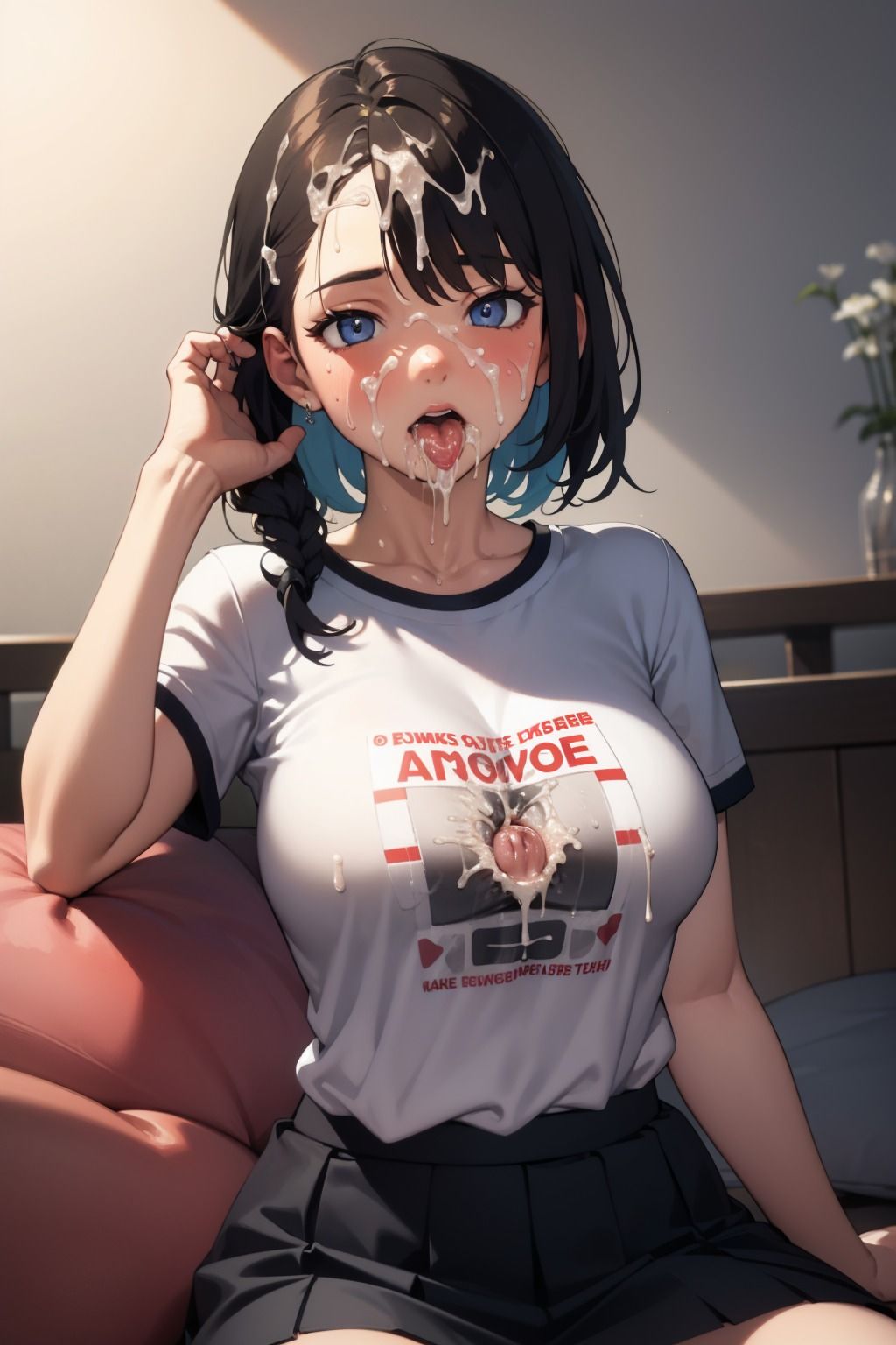 可愛い女の子がぶっかけされちゃうイライライラスト集 （Tシャツ編）8