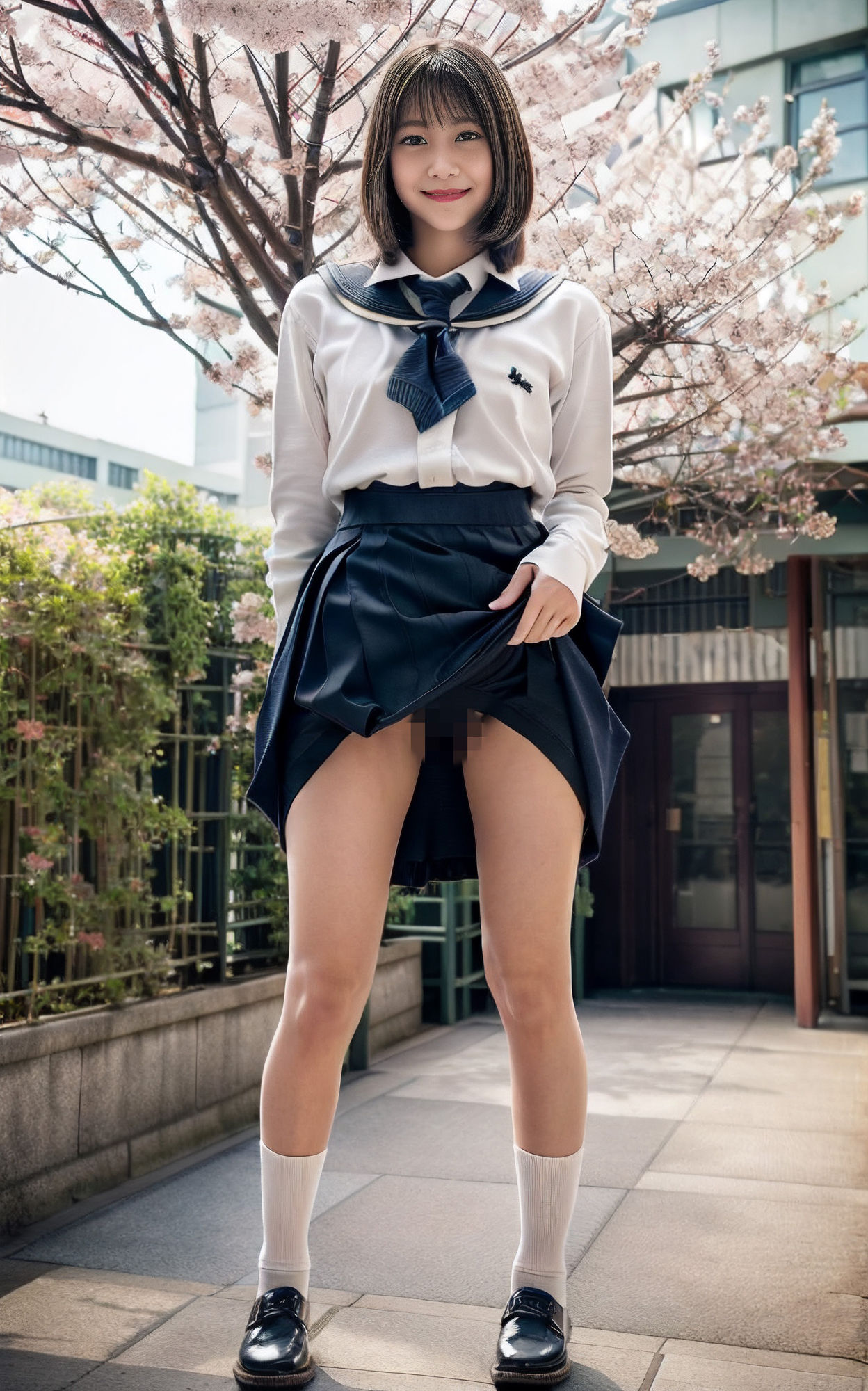 女子校生のスカートリフト図鑑1