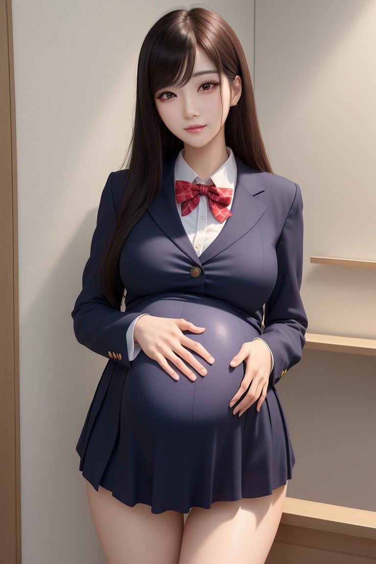 妊娠してる女子校生のイラスト集2