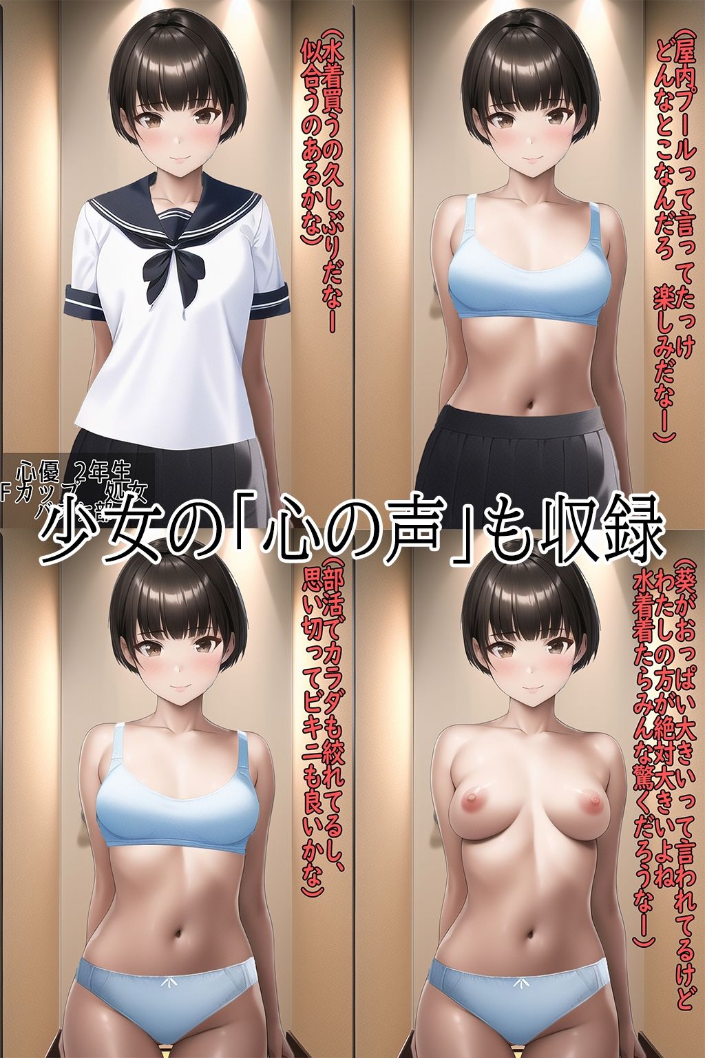 少女水着試着室〜夏制服の水着試着編1
