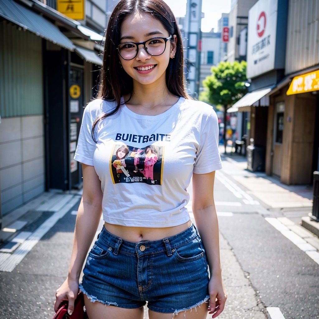 街で露出したりぶっかけられるのが好きな変態眼鏡っ子とデート1
