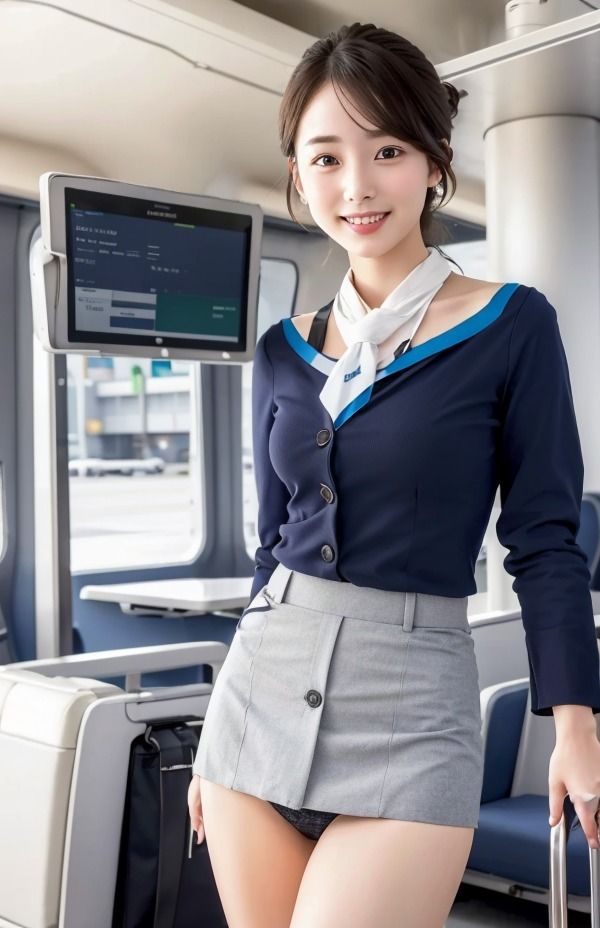 CAさんと秘密の関係 飛行機でスチュワーデスからの誘惑 可愛い派 クール派3