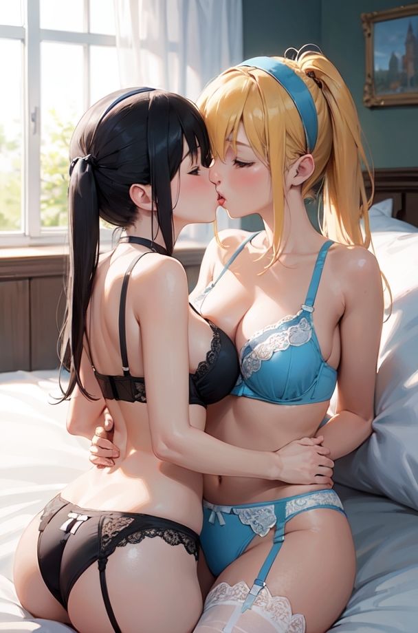 【無料】百合キス イラスト（AI生成）（13枚）4