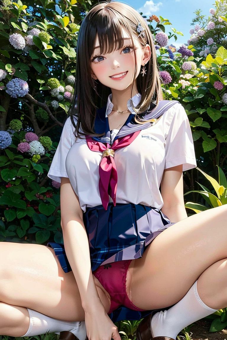 しゃがみパンチラJK26