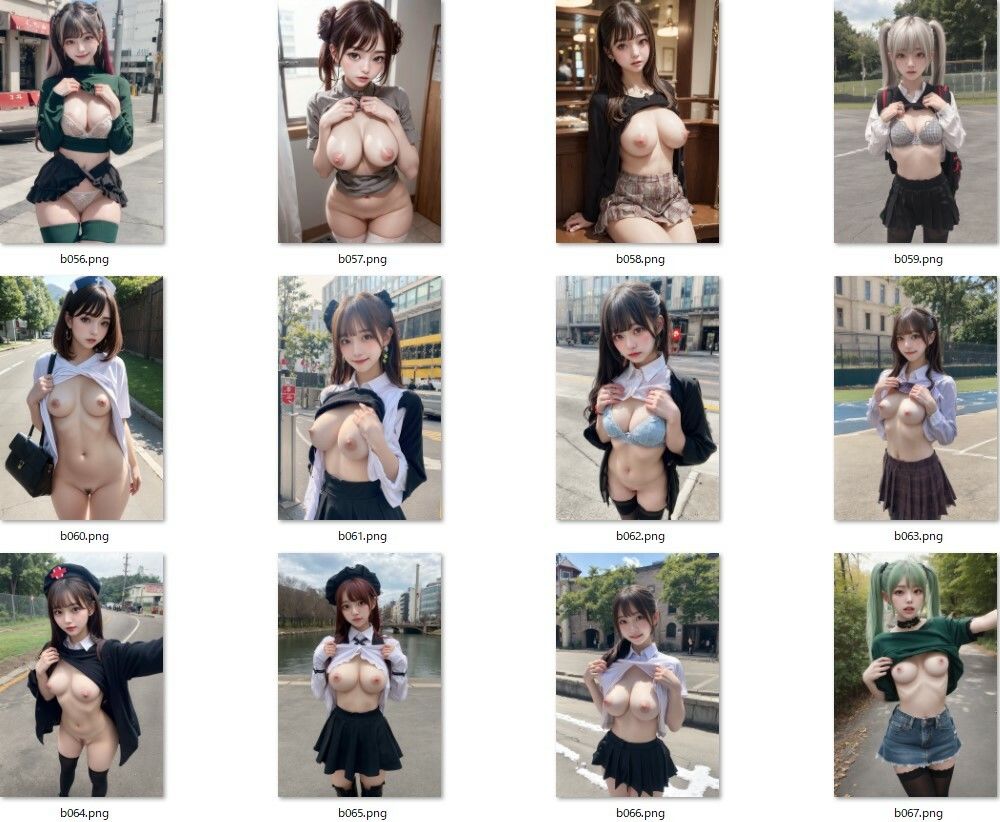 たくし上げ露出美少女写真集2