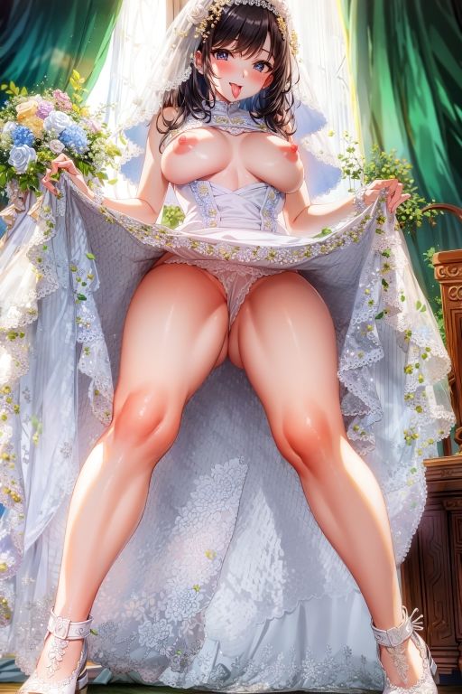スカートたくし上げイラスト集 ブライド編 アップスケール版（brideir）4