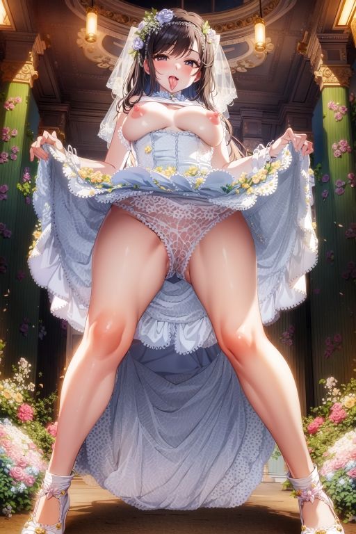 スカートたくし上げイラスト集 ブライド編 アップスケール版（brideir）5