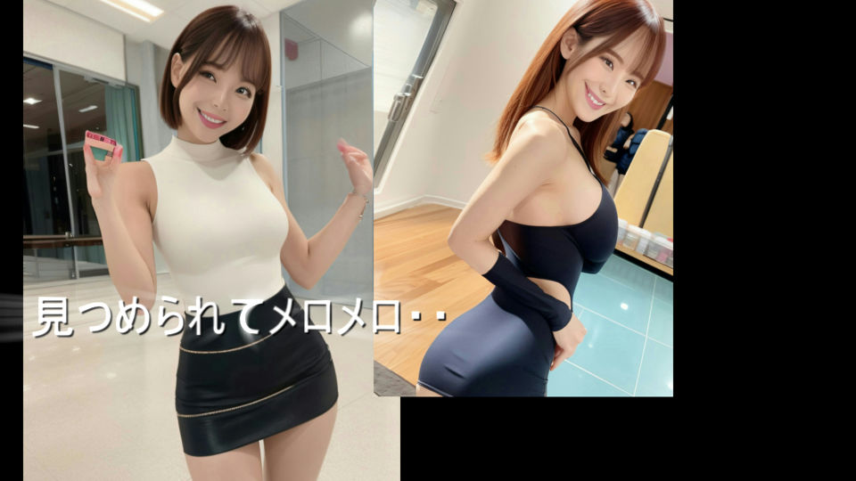 スマイル全開でお尻突き出し挑発してくれるお姉さん達！1