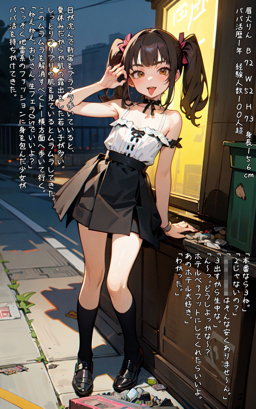 トー横で華奢で肉付きがよくない女の子を買ってみた3