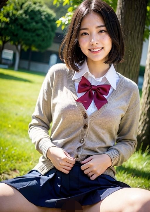 ノーパンおまんこ丸出し女子校生4