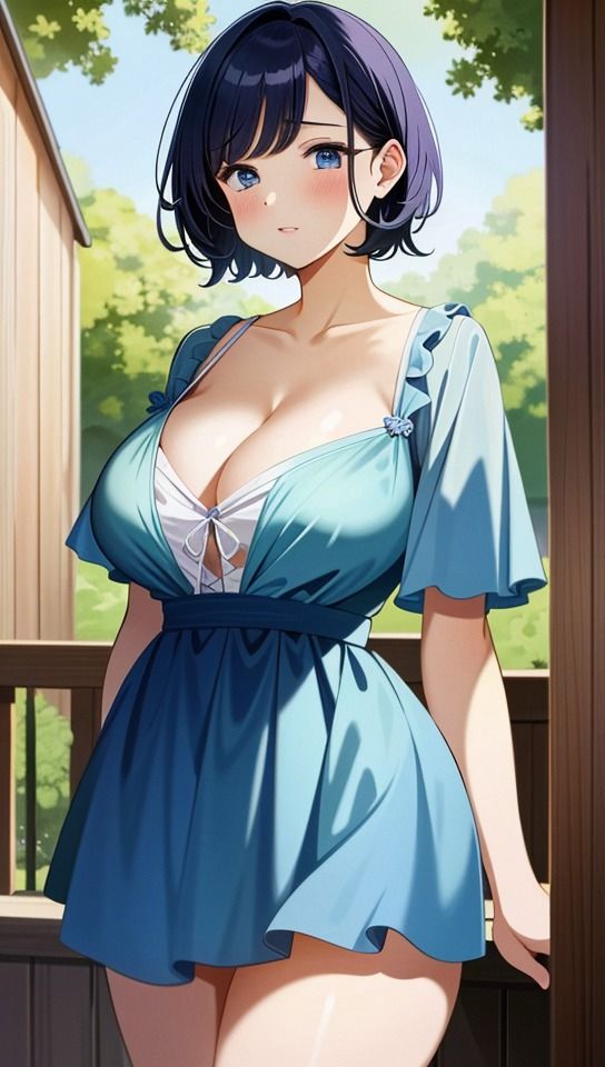 僕の彼女は青髪で巨乳1