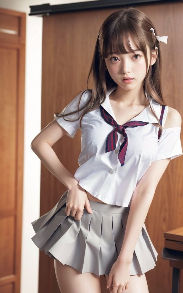 僕の推しはロングヘアーの可愛い制服女子 清純派女子のおっぱいとパンチラ7