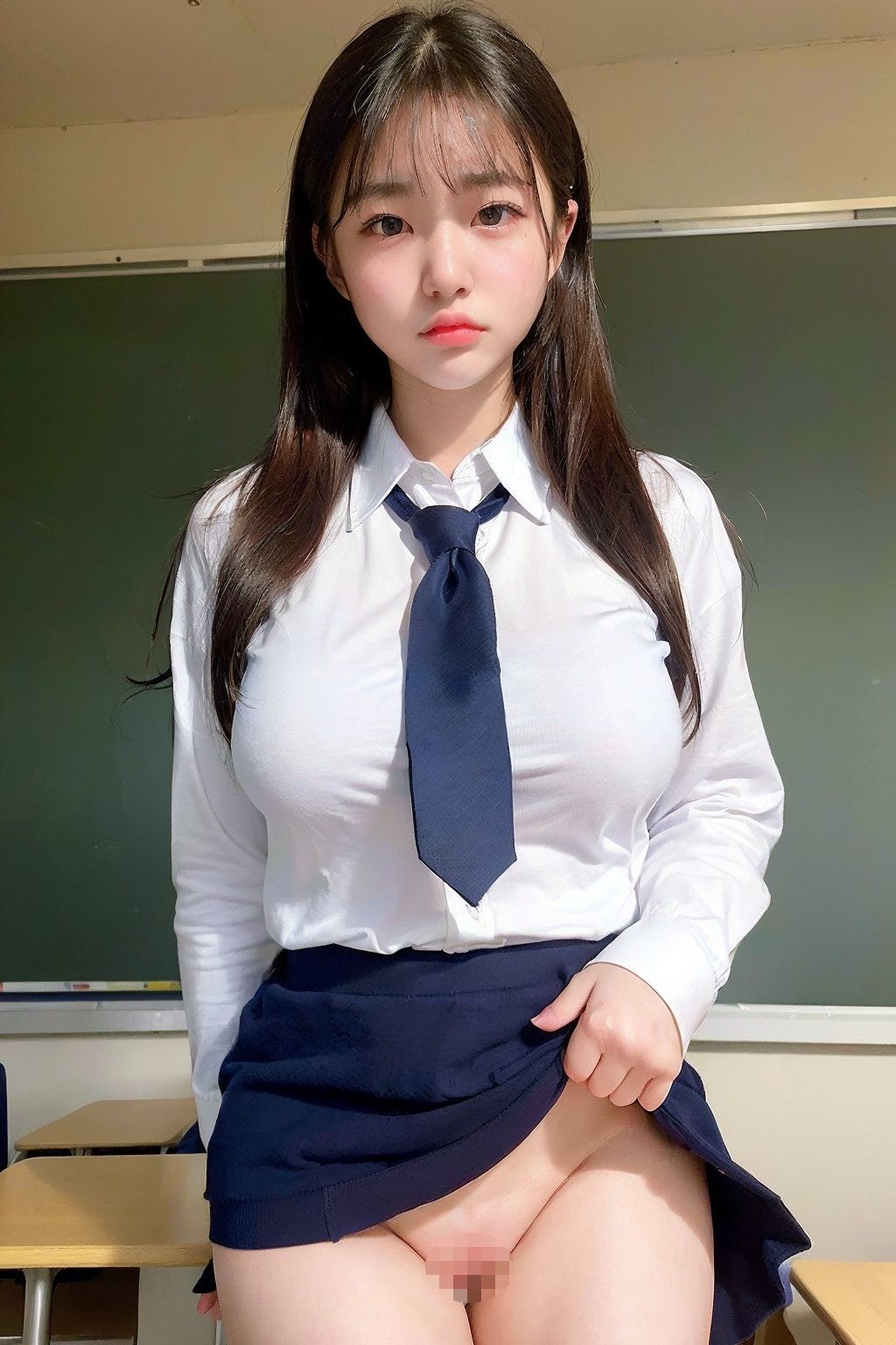 制服女子は嫌いな男と仕方なく3