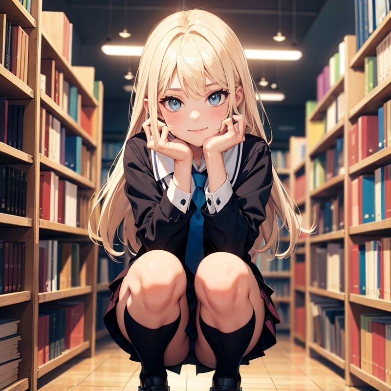 図書館の本の匂いでHになる美女2