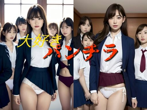 女学生たちのたくし上げパンチラ！1