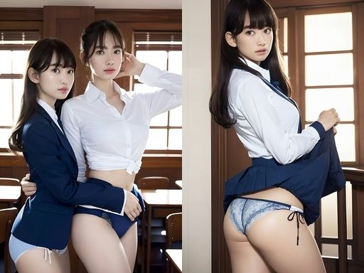 女学生たちのたくし上げパンチラ！8