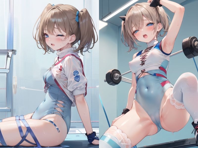 妹系後輩ちゃんとちょっとえっちな汗だくトレーニング CG集8