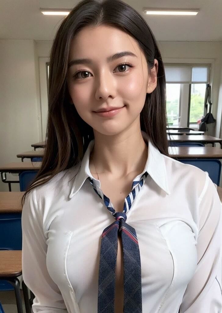学校で撮影した低身長で華奢なJK制服フォト6