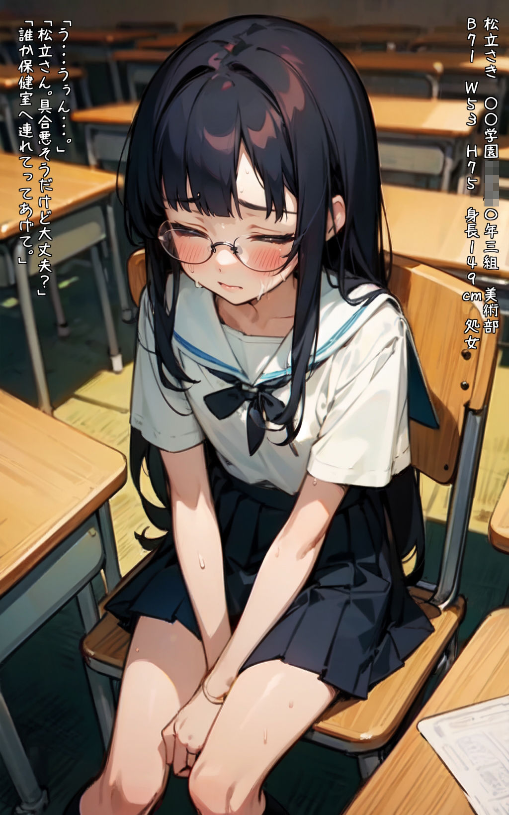 学校で華奢で肉付きがよくない女の子を指導した3