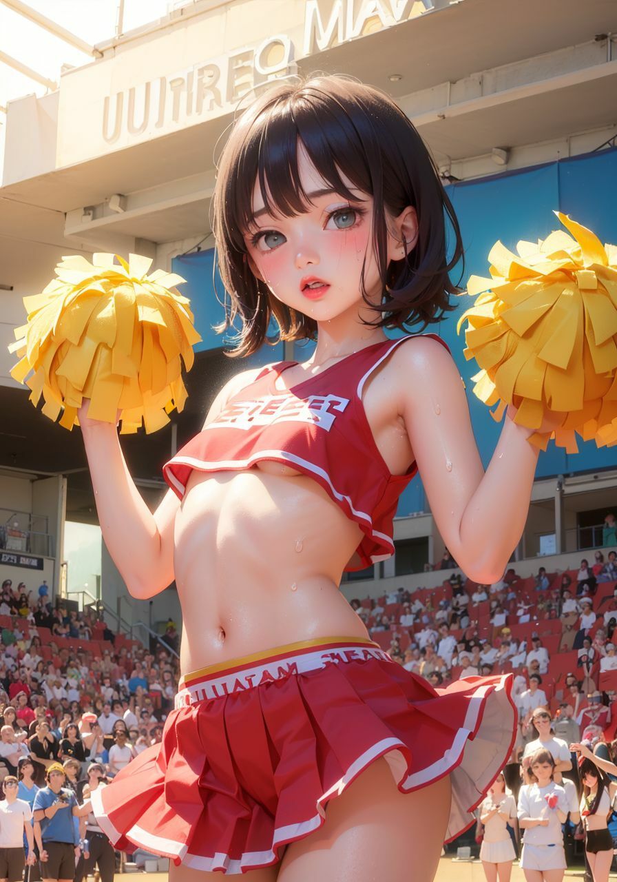 小胸輝くチアガール4