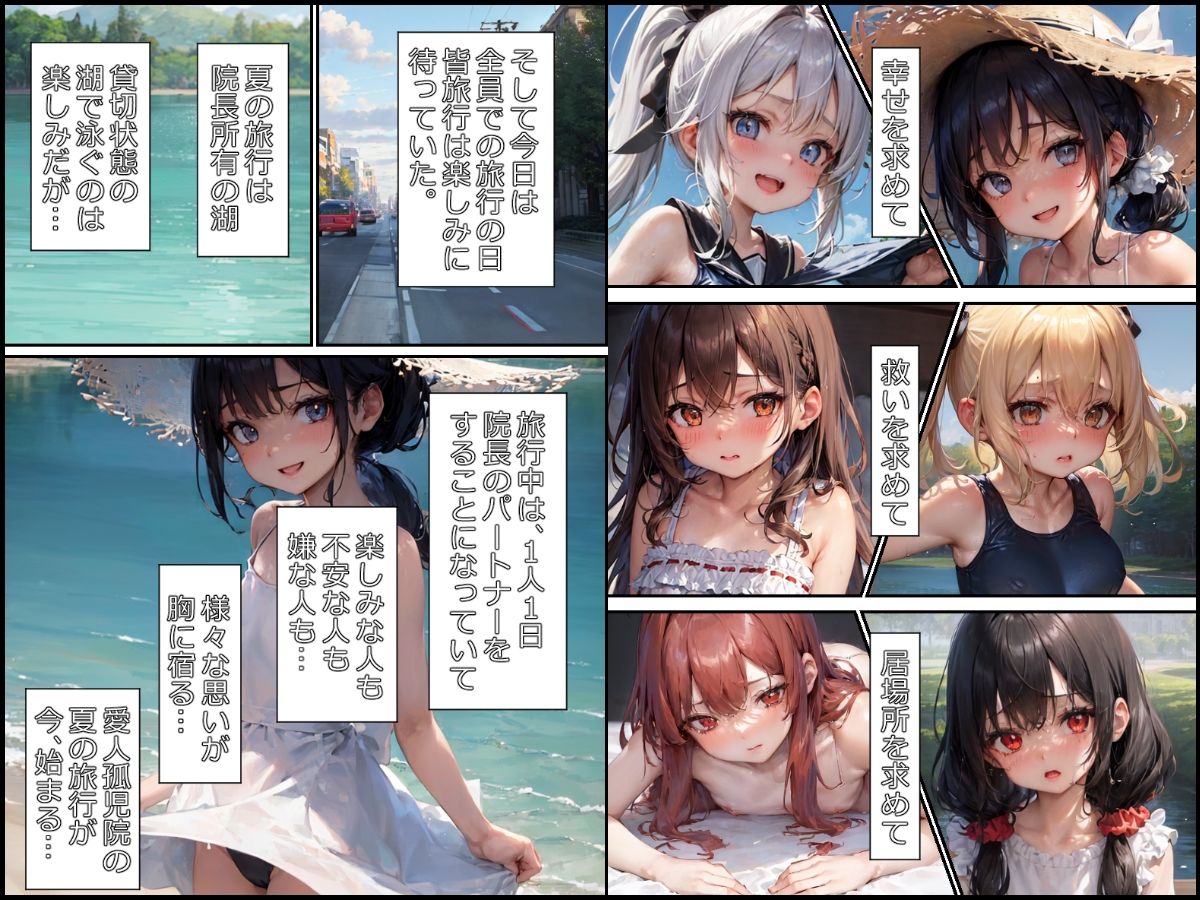 愛人孤児院〜夏の湖旅行！！スク水！湖！野外プレイ！！ベッドでもするよ♪上巻4