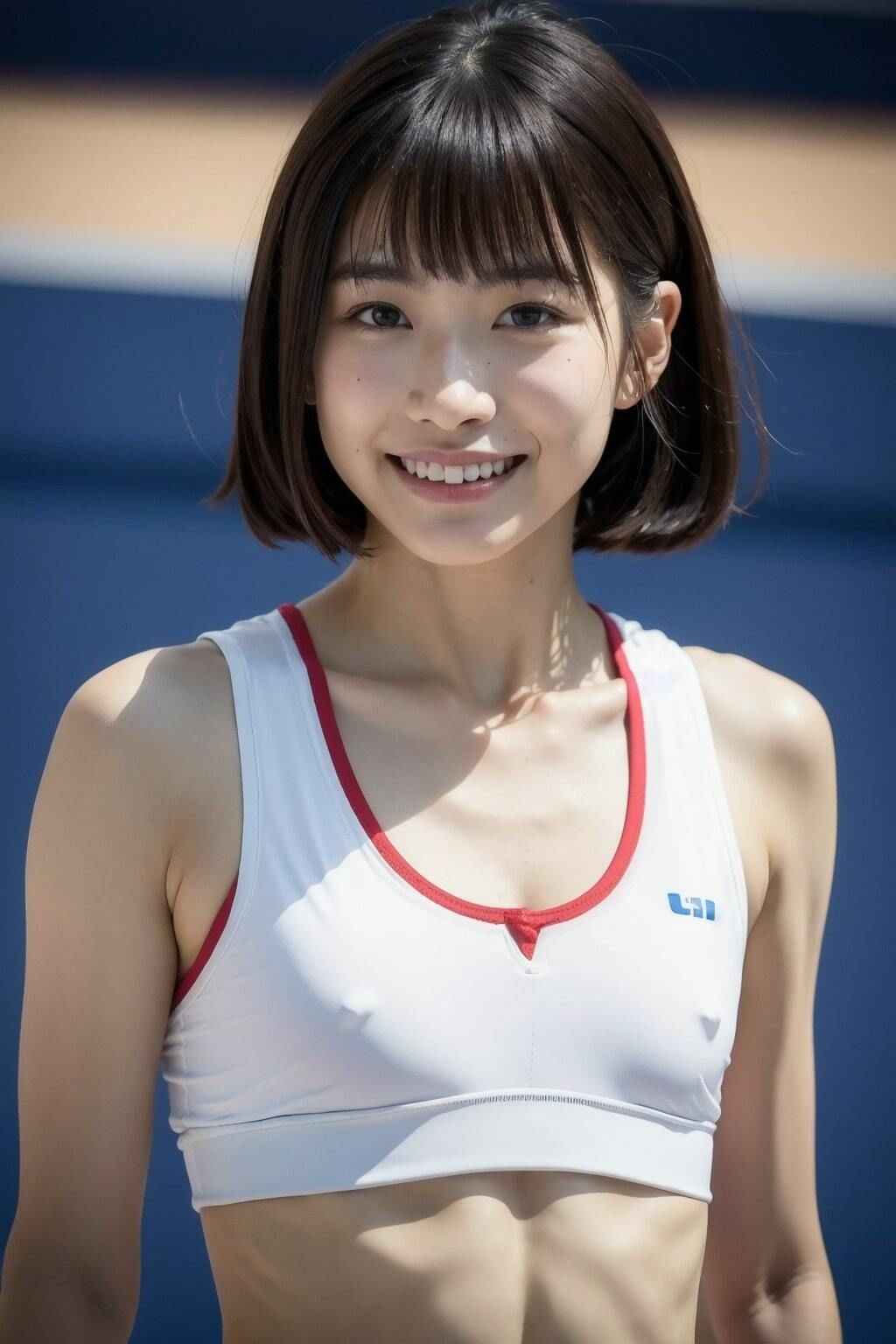 貧乳女子陸上1