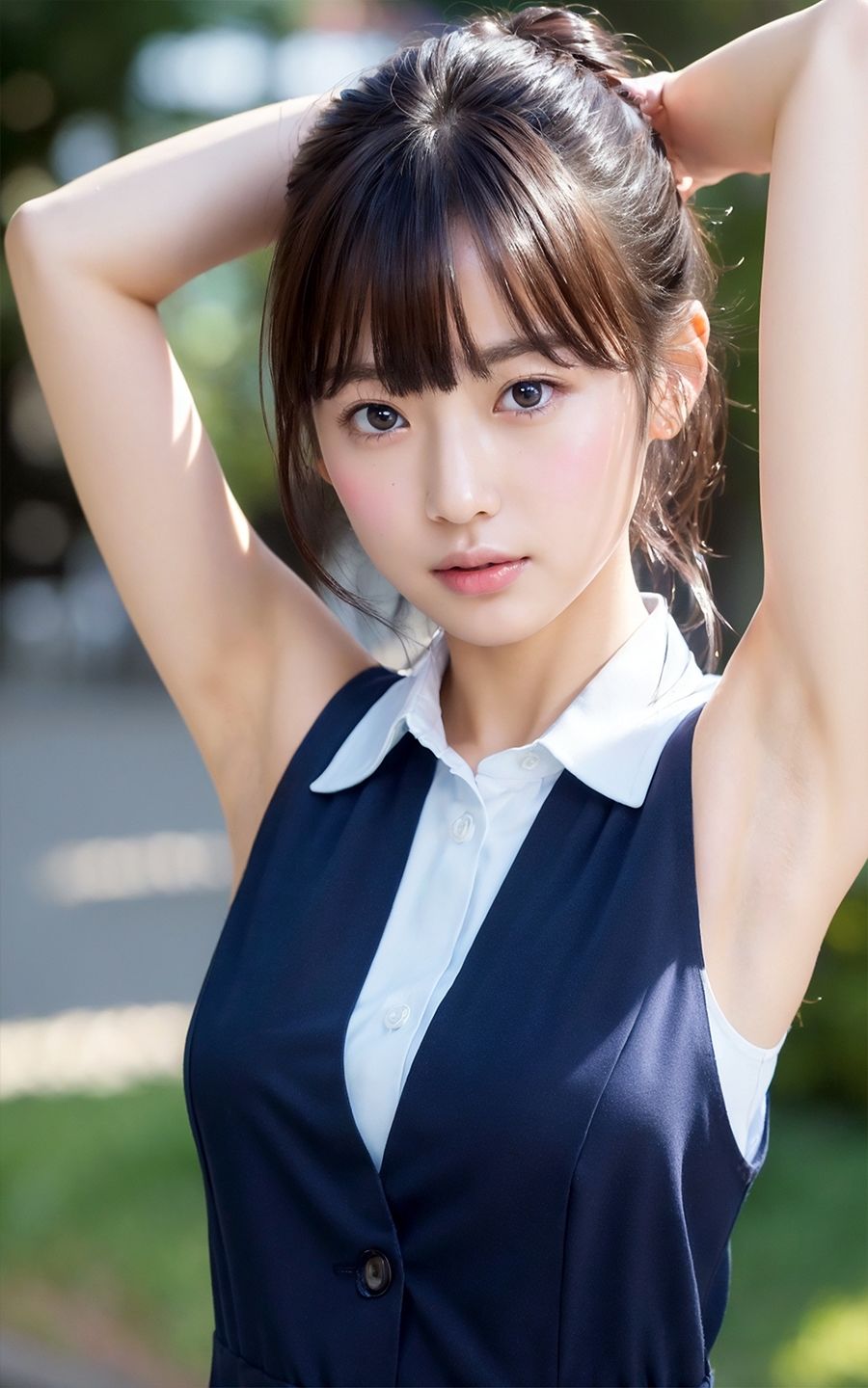 超高画質な美女・美少女の脇（ワキ）脱ぐよりエロい腋フェチ着エロ【AI美女グラビア写真集】5