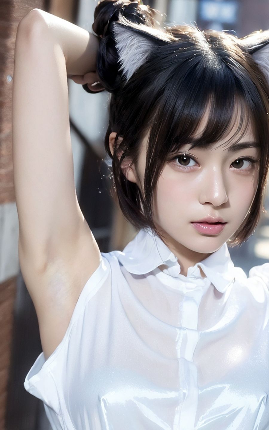 超高画質な美女・美少女の脇（ワキ）脱ぐよりエロい腋フェチ着エロ【AI美女グラビア写真集】9