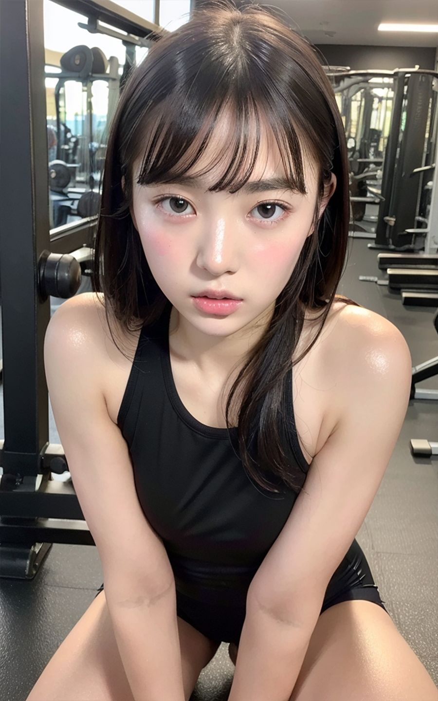 超高画質！ジムにいる着エロ美女をずっと見てたらひどく睨まれた【AIグラビア写真集】2