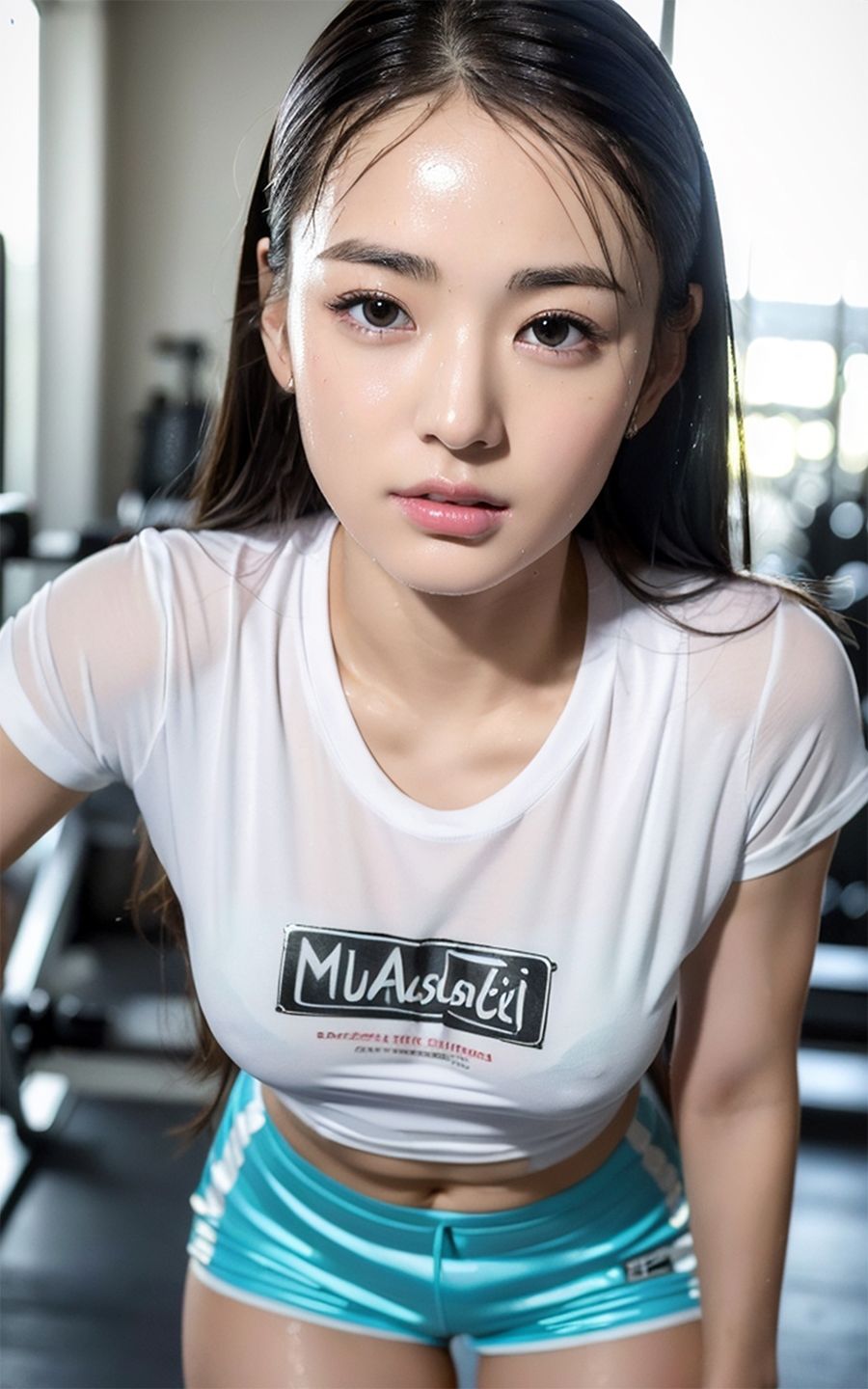 超高画質！ジムにいる着エロ美女をずっと見てたらひどく睨まれた【AIグラビア写真集】8