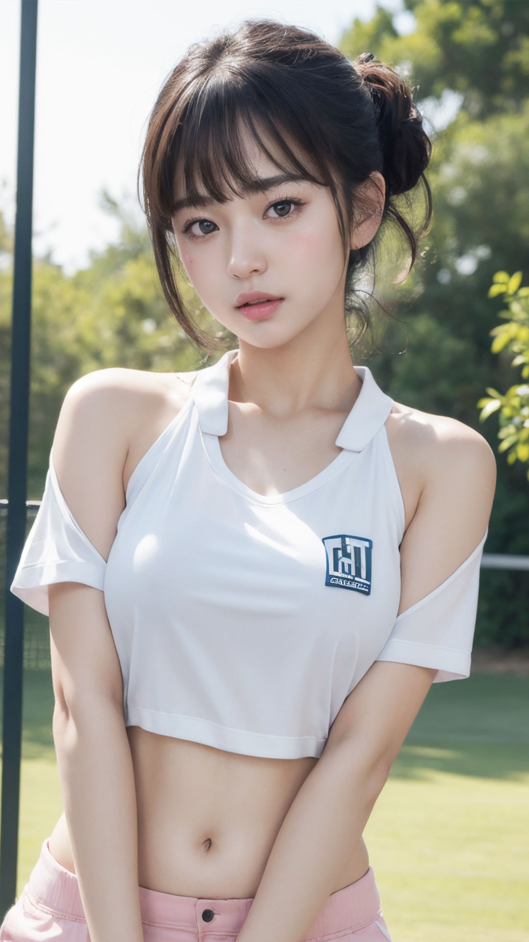 超高画質！ソフトコアなテニス部の彼女（トップレスコスプレ）AI美女・美少女グラビア写真集2
