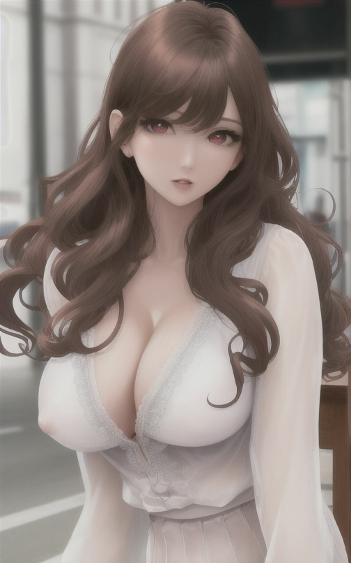 AI美女イラストvol.13街で見かけたえちえち女子1