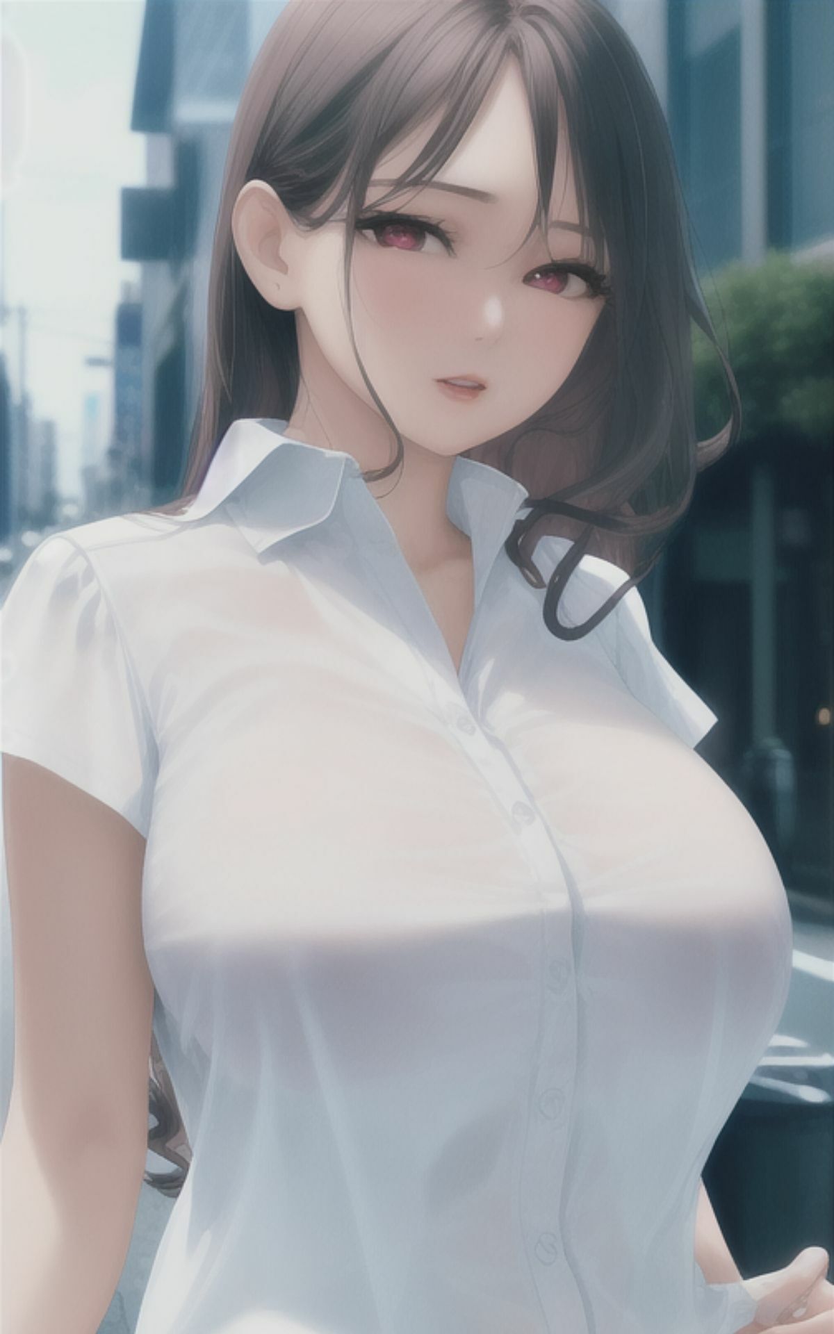 AI美女イラストvol.13街で見かけたえちえち女子4