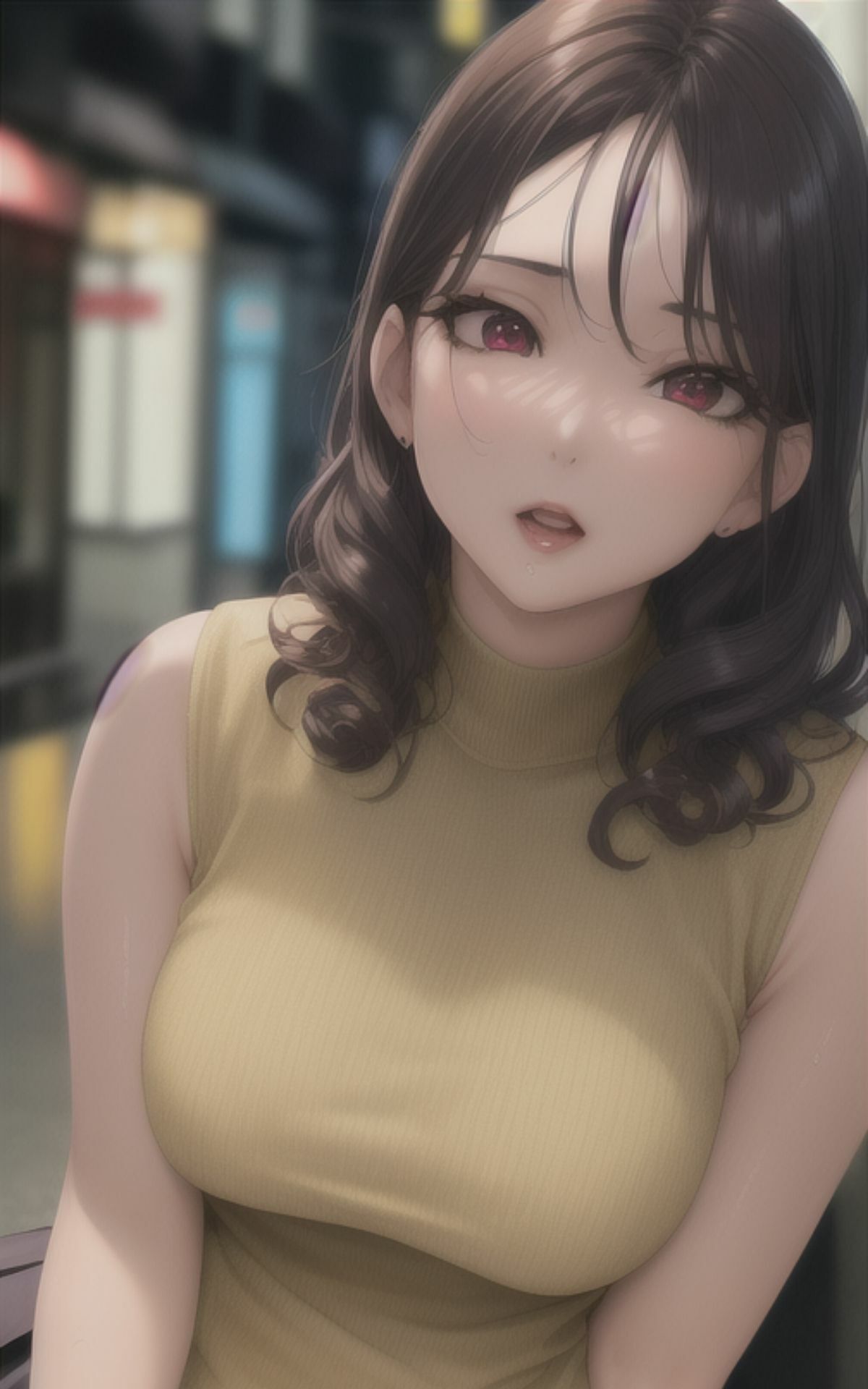 AI美女イラストvol.13街で見かけたえちえち女子5