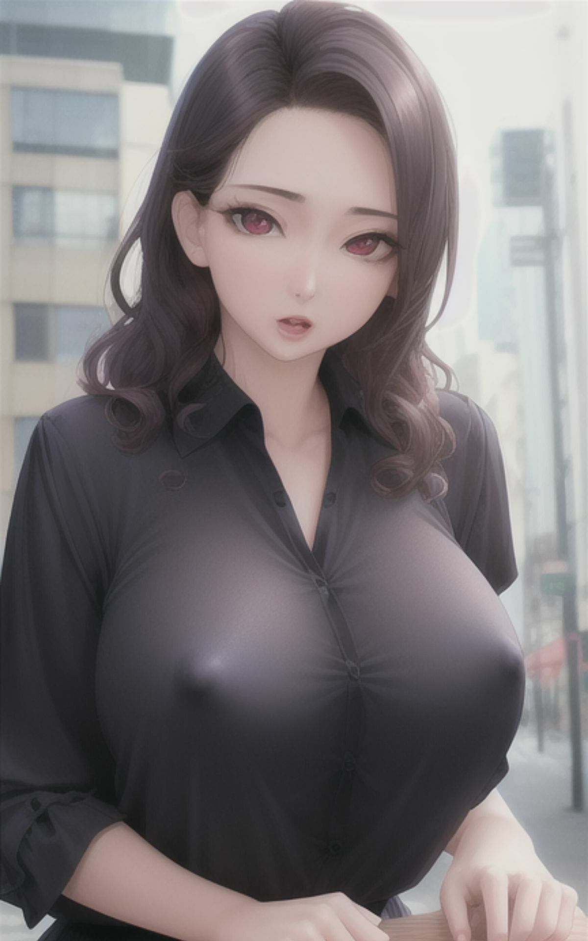 AI美女イラストvol.13街で見かけたえちえち女子8