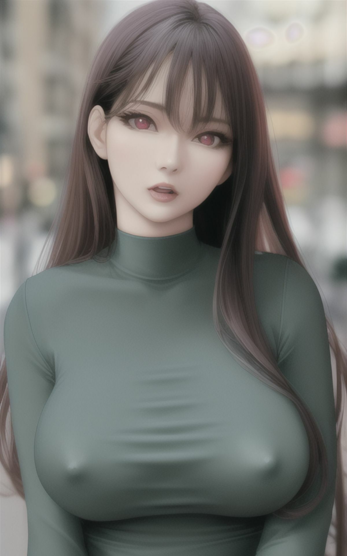 AI美女イラストvol.13街で見かけたえちえち女子9