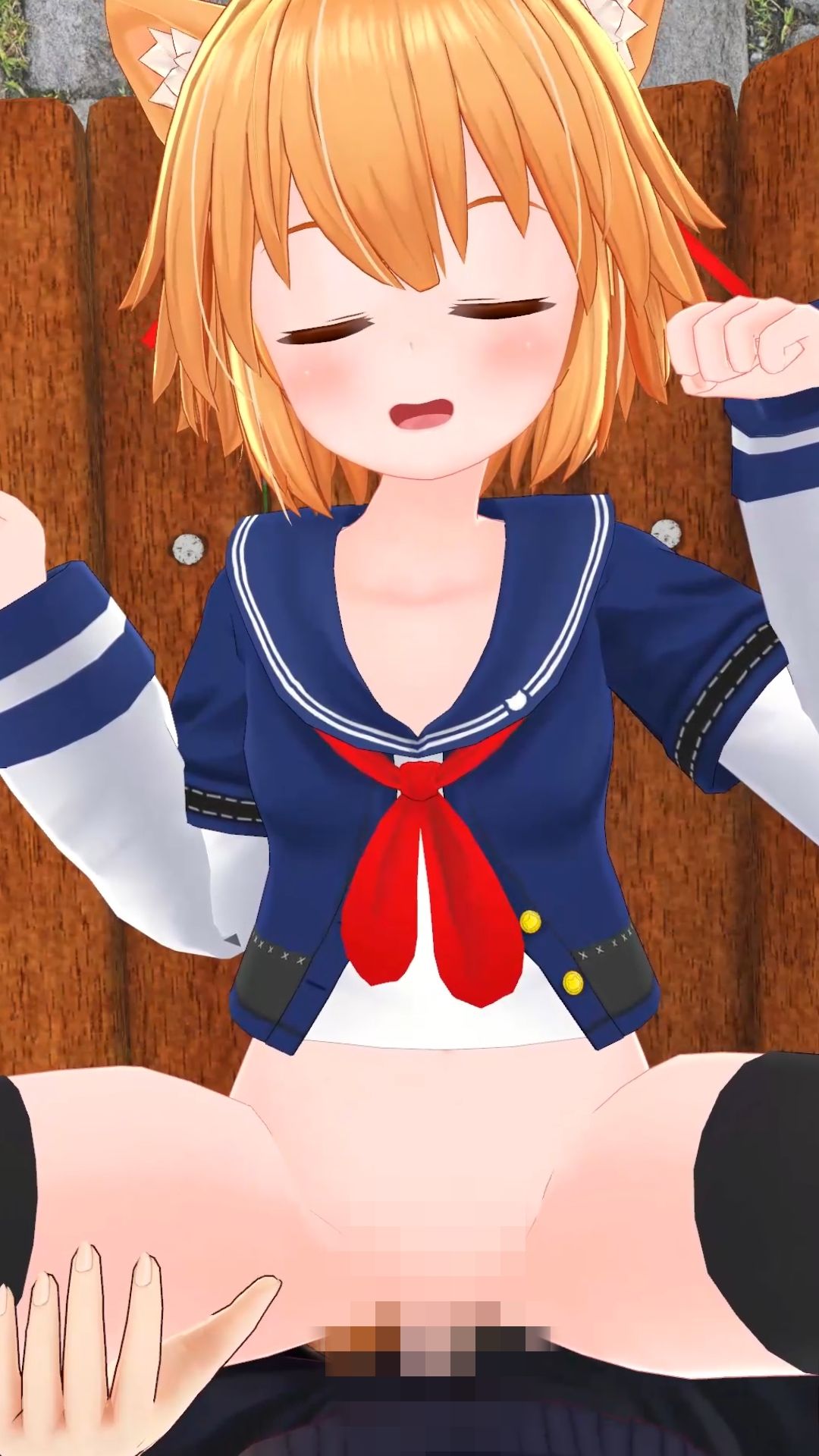 【縦動画】セーラーケモミミ少女公園でハメ撮り3