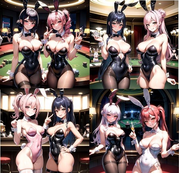 このカジノは勝ったらバニーガールからご褒美がもらえるらしい【イラスト集】1