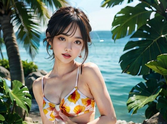 グラビア超絶AI美女！ 砂浜のAIグラドル美女伝説1
