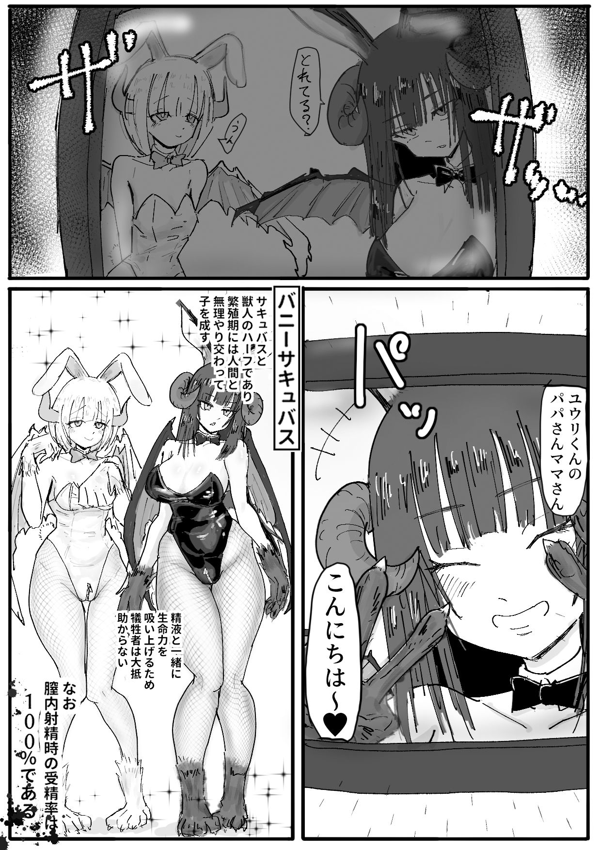 バニーサキュバスから最愛の息子とのお別れ子作りビデオレターが届くお話2