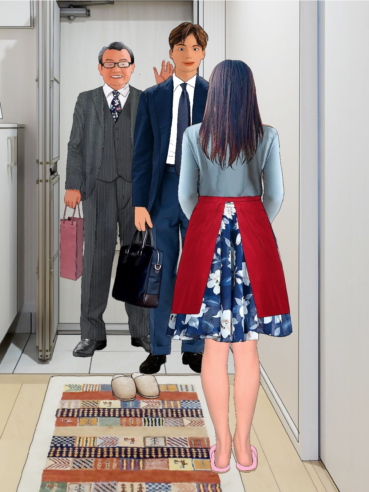 下着図鑑風着せ替え絵本『ちはる28歳』3社長秘書ネトラレ編7